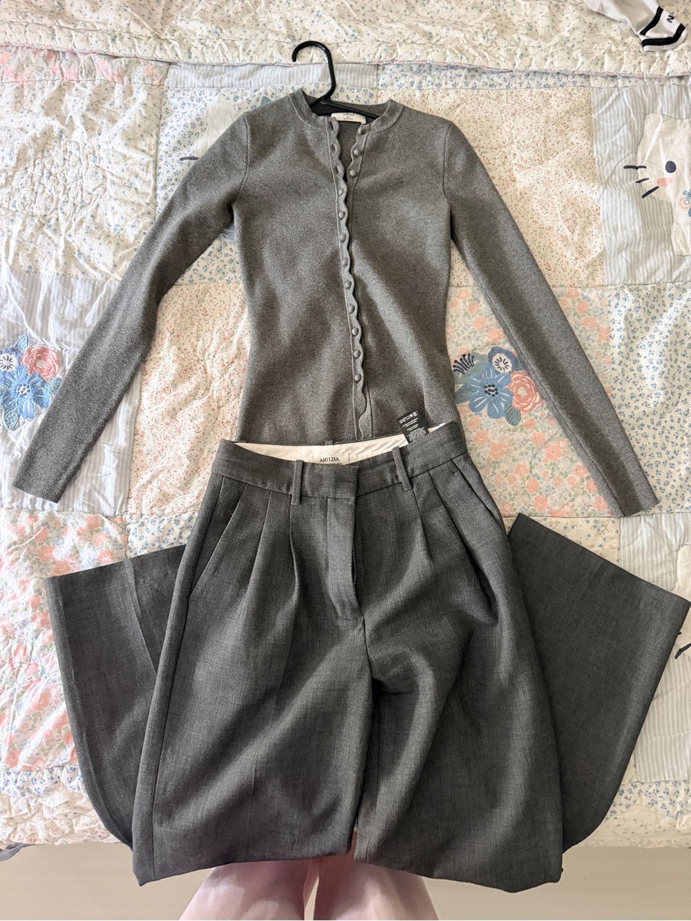 Aritzia Effortless Pant and Cardigan